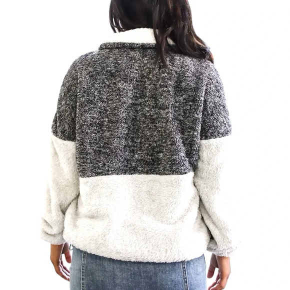 Fuzzy Half Zio Sweater - Picture 3 of 5